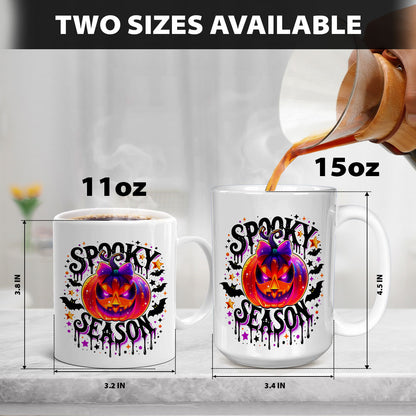 Petthouse | Spooky Season Halloween 3d Inflated Mug, Retro Halloween Mug, Pumpkin Coffee Mug