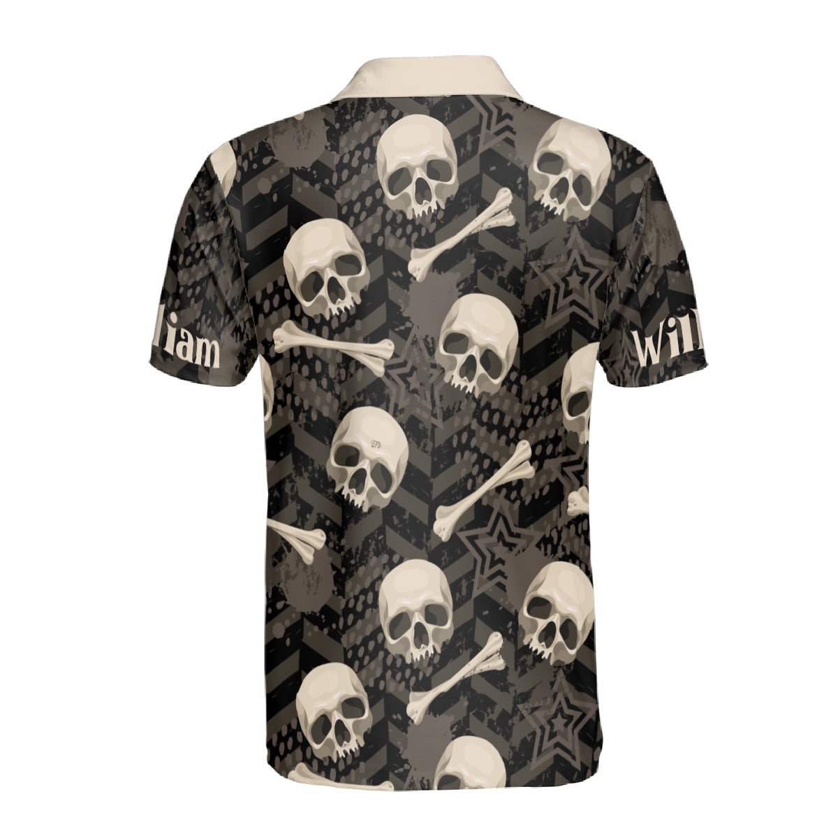 Petthouse | Personalized Skull Seamless Pattern With Bones Hawaiian Shirt Gifts For Halloween Holiday