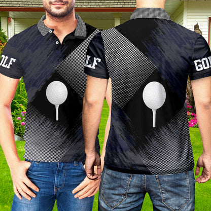 Petthouse | Golf Ball Polo Shirt, Golf Polo Shirts, Golf Geometric Polo Shirt, Golf Player Gift