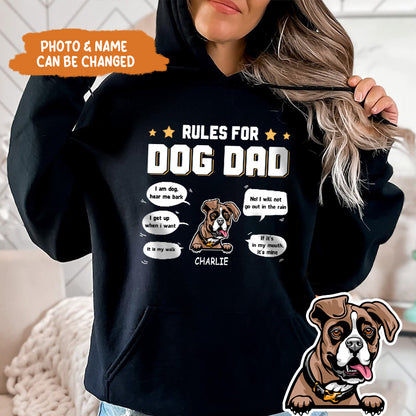 Petthouse | Personalized Dog Rules For Dog Parent Shirt, Funny For Dog Dad Dog Lover Dog Owner