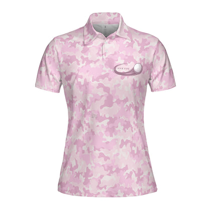 Petthouse | Customized Pink Camouflage Pattern Women's Polo Shirts Golfing Team Gift Golfer Sports