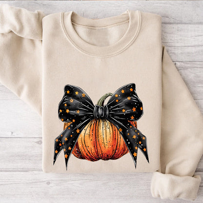 Petthouse | Halloween Pumpkin Coquette Bow Shirt, Coquette Stars Bow Shirt, Autumn Pumpkin Bow