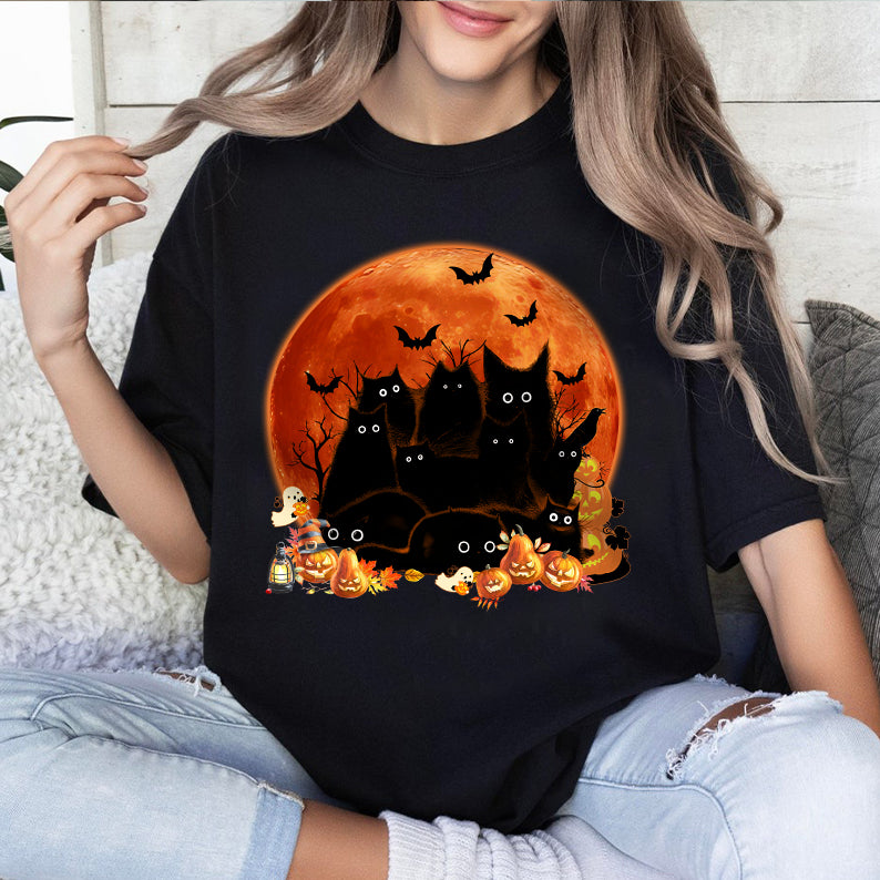 Petthouse | Cat Halloween Classic Tshirt, Spooky Halloween, Halloween Cat Shirt, Cat Lovers