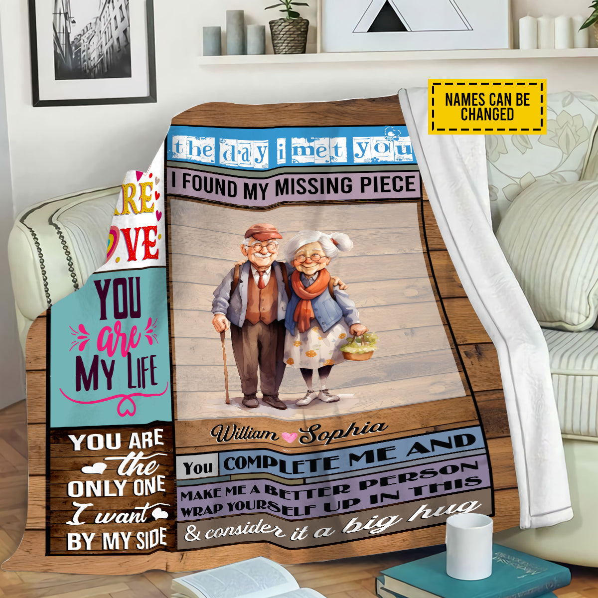 Petthouse | Customized You Are My Life Fleece Blanket, To My Husband Cozy Blanket, My Missing Piece Travel Blanket