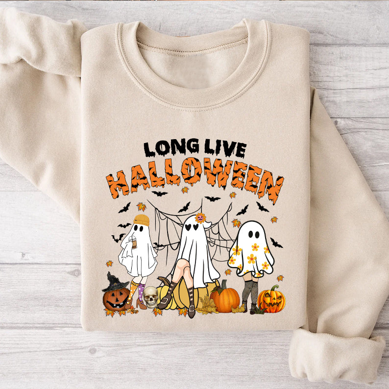 Petthouse | Long Live Halloween Vintage Women Shirt, Spooky Season Tshirt, Cute Ghost Thick Thighs