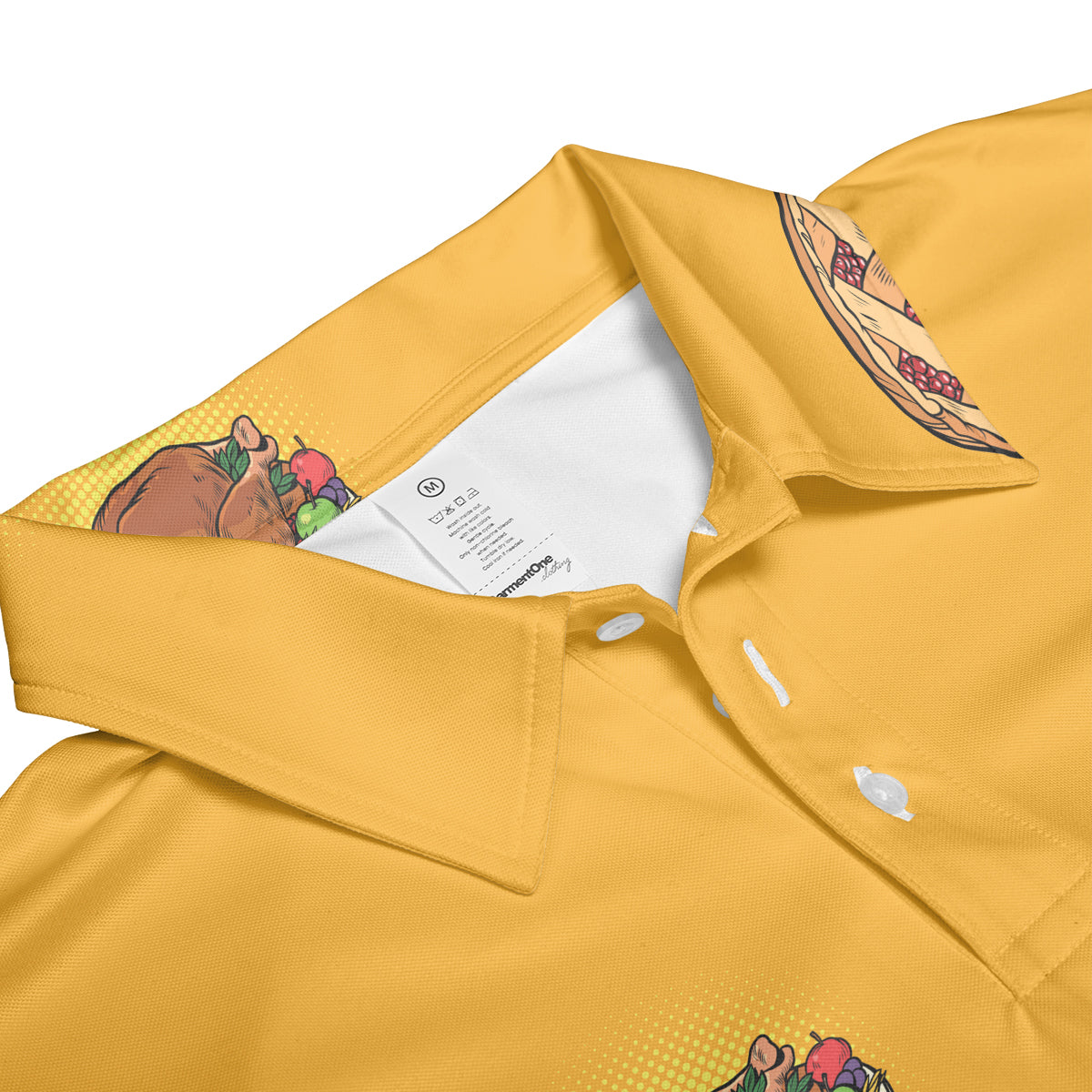 Petthouse | Personalized Name Berry Pie And Fried Turkey Happy Thanksgiving Polo Shirt Gift For Family Celebration