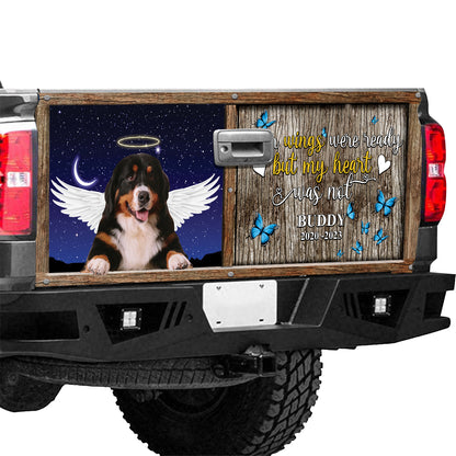 Petthouse | Bernese Mountain Your Wings Were Ready Memorial Dog Tailgate Wrap Loss Dog  Truck Tailgate Decal