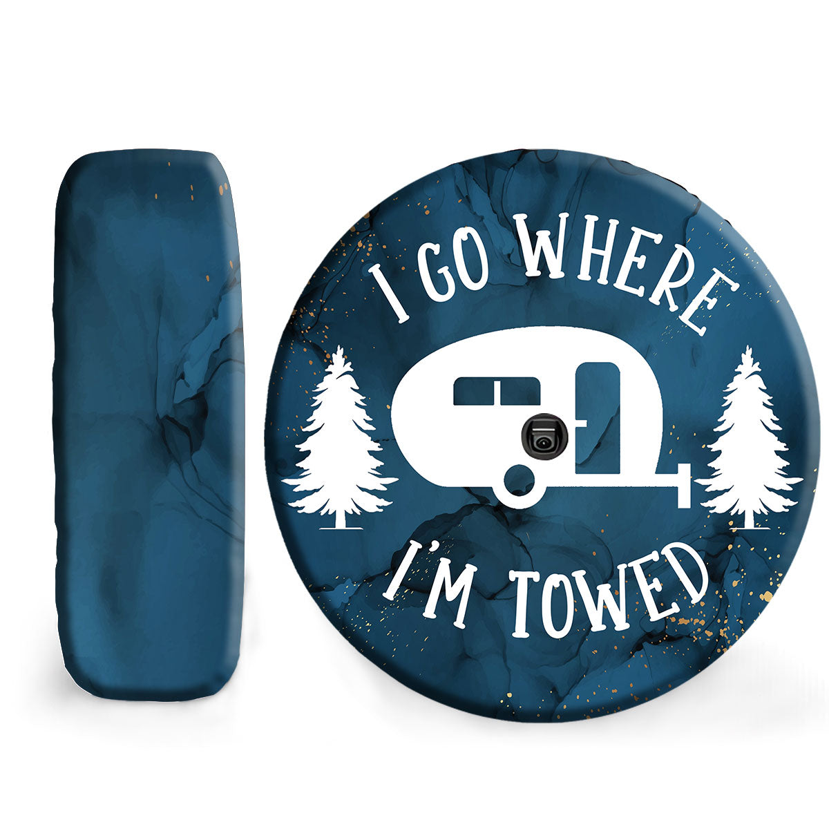 Petthouse | Camping Spare Tire Covers Caravan Car Tire Wheel Protector I Go Where I'm Towed Camping Lover