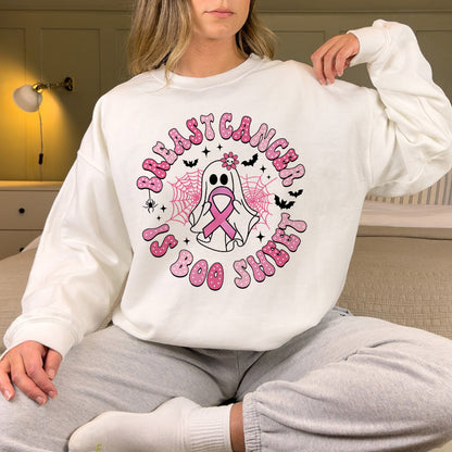 Petthouse | Breast Cancer Is Boo Sheet Halloween Shirt , Retro Breast Cancer, Breast Cancer Awareness