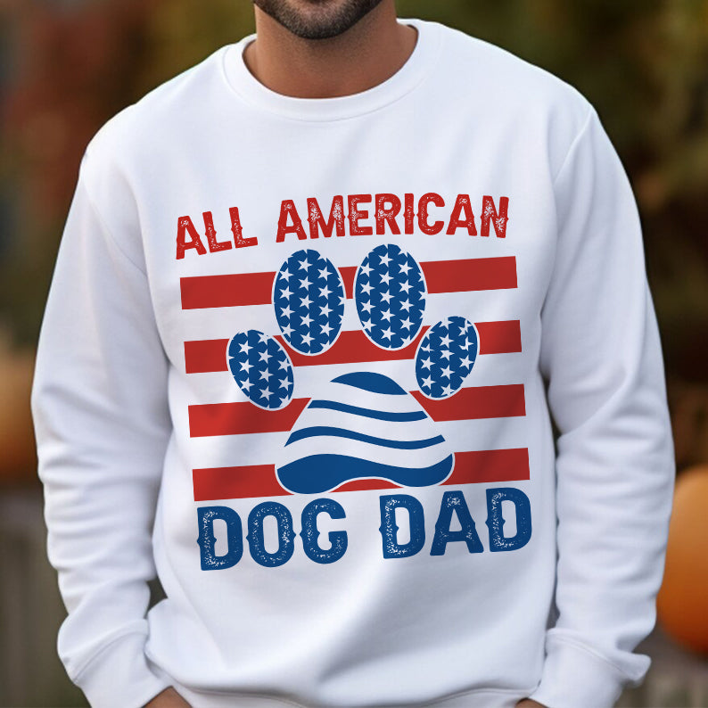 Petthouse | Father's Day Dog Lover Shirt, 4th Of July Shirt,  American Dog Dad Independence Day