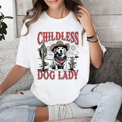 Petthouse | Childless Dog Lady Shirt, 2024 Childless Dog Women Shirt, Womens Power, Gift For Dog Loves