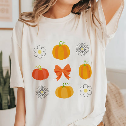 Petthouse | Fall Pumpkin Shirt, Coquette Orange Bow Fall Shirt, Pumpkin Lover Shirt, Thanksgiving