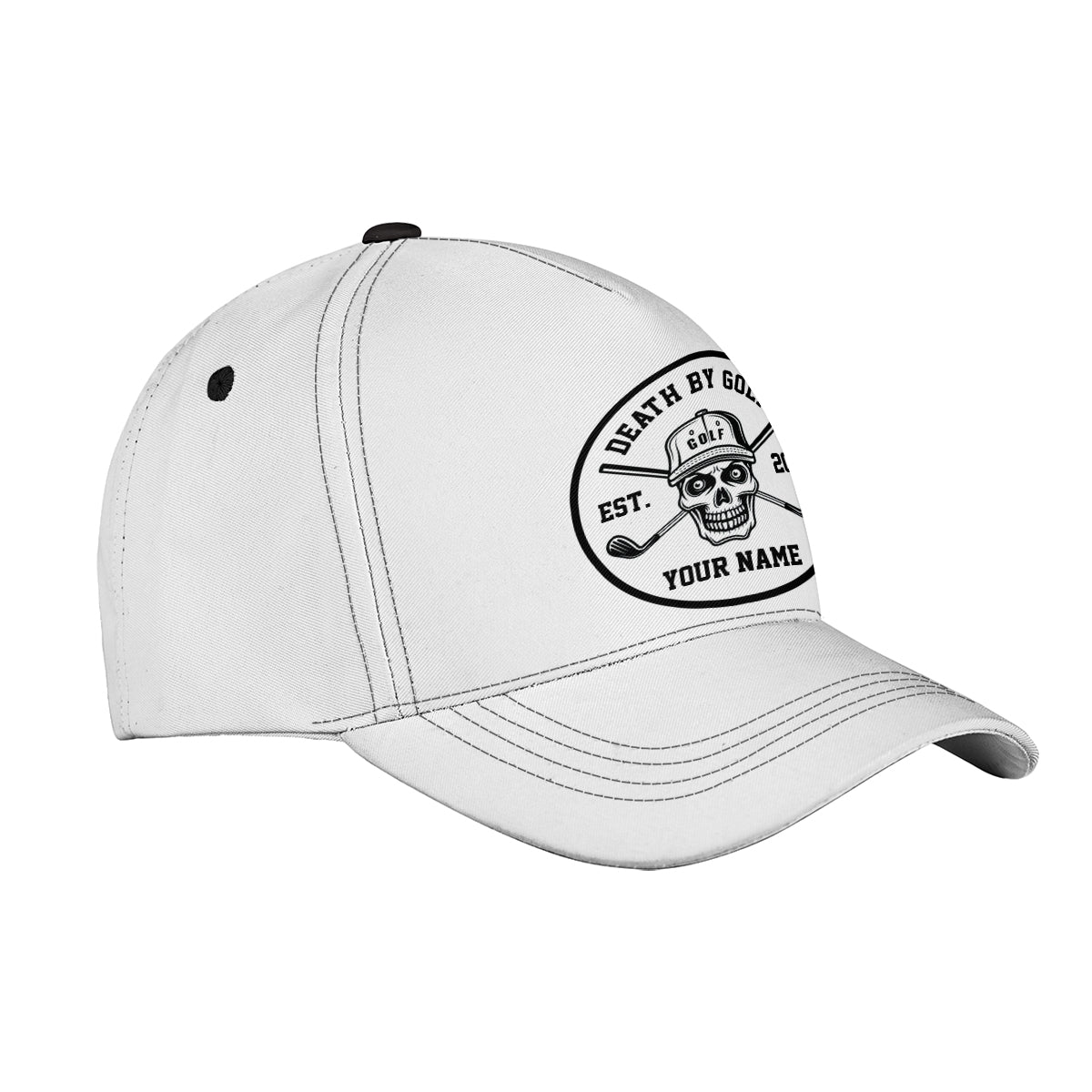 Petthouse | Personalized Golf Caps Custom Golfer Name Hat Skull Cap Polyester Logo Skull Golf Hats For Men Women Mid-profile Golf Sport Cap 2023