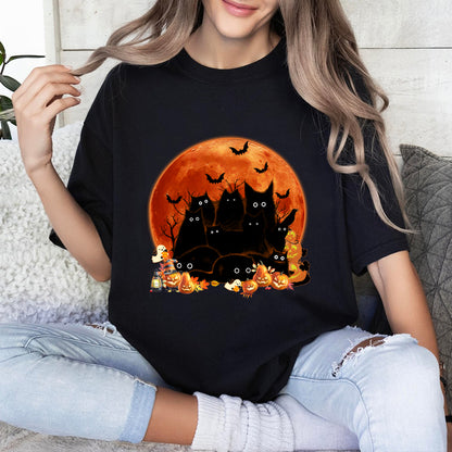 Petthouse | Cat Halloween Classic Tshirt, Spooky Halloween, Halloween Cat Shirt, Cat Lovers