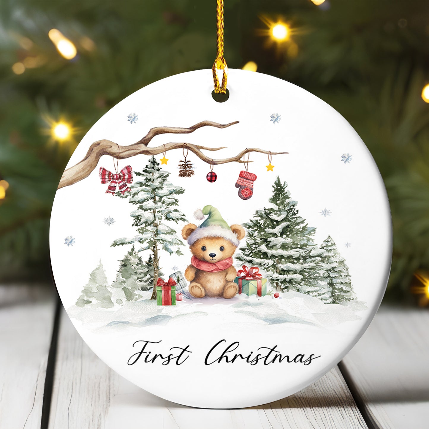 Petthouse | Personalized Baby's 1st Christmas Ornament, New Baby Xmas Gift, Baby's First Christmas Decoration