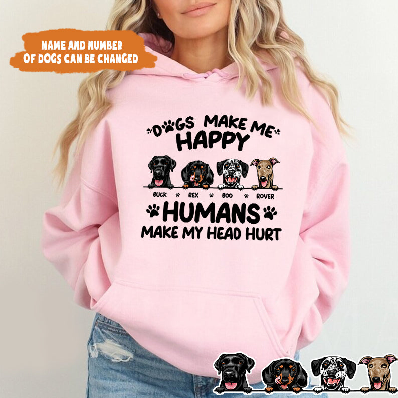 Petthouse | Dogs Dad Make Me Happy Shirt, Gift For Father's Day, Dog Lovers Unisex Cotton Shirt