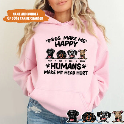 Petthouse | Dogs Dad Make Me Happy Shirt, Gift For Father's Day, Dog Lovers Unisex Cotton Shirt