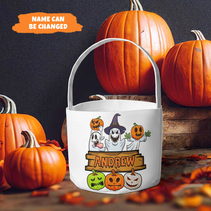 Petthouse | Personalized Halloween Bag, Kids Trick Or Treat Bag, Halloween Candy Bag, Halloween Treat Bag