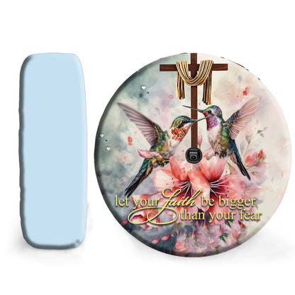 Petthouse | Hummingbird Floral Tire Protector Covers Dad Godfather Gift Universal Fit Let Your Faith Spare Tire Cover