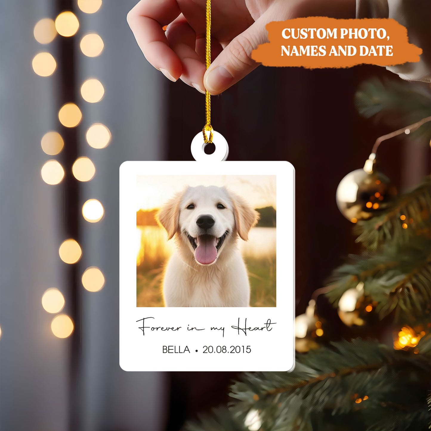 Petthouse | Custom Photo Ornament Hanging, Drive Safe, Friendship Best Friends Ornament, Christmas Gift