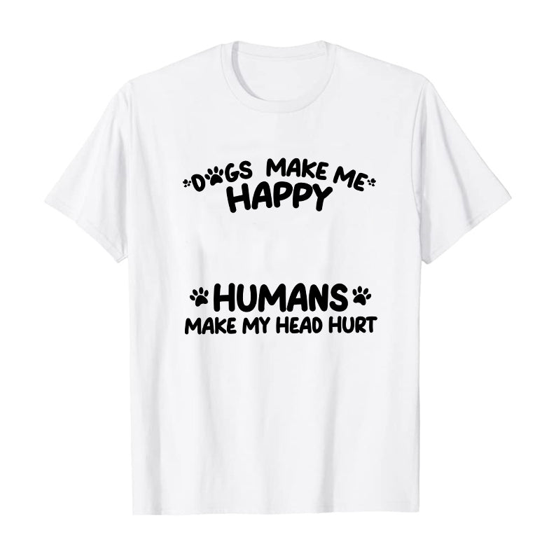 Petthouse | Dogs Dad Make Me Happy Shirt, Gift For Father's Day, Dog Lovers Unisex Cotton Shirt