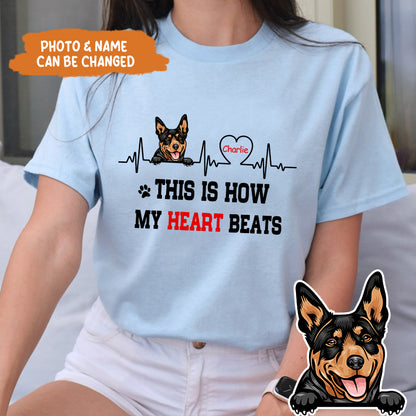 Petthouse | Custom Dog This Is How My Heart Beats Shirt, Fathers Day Shirt, Dog Dad Shirt