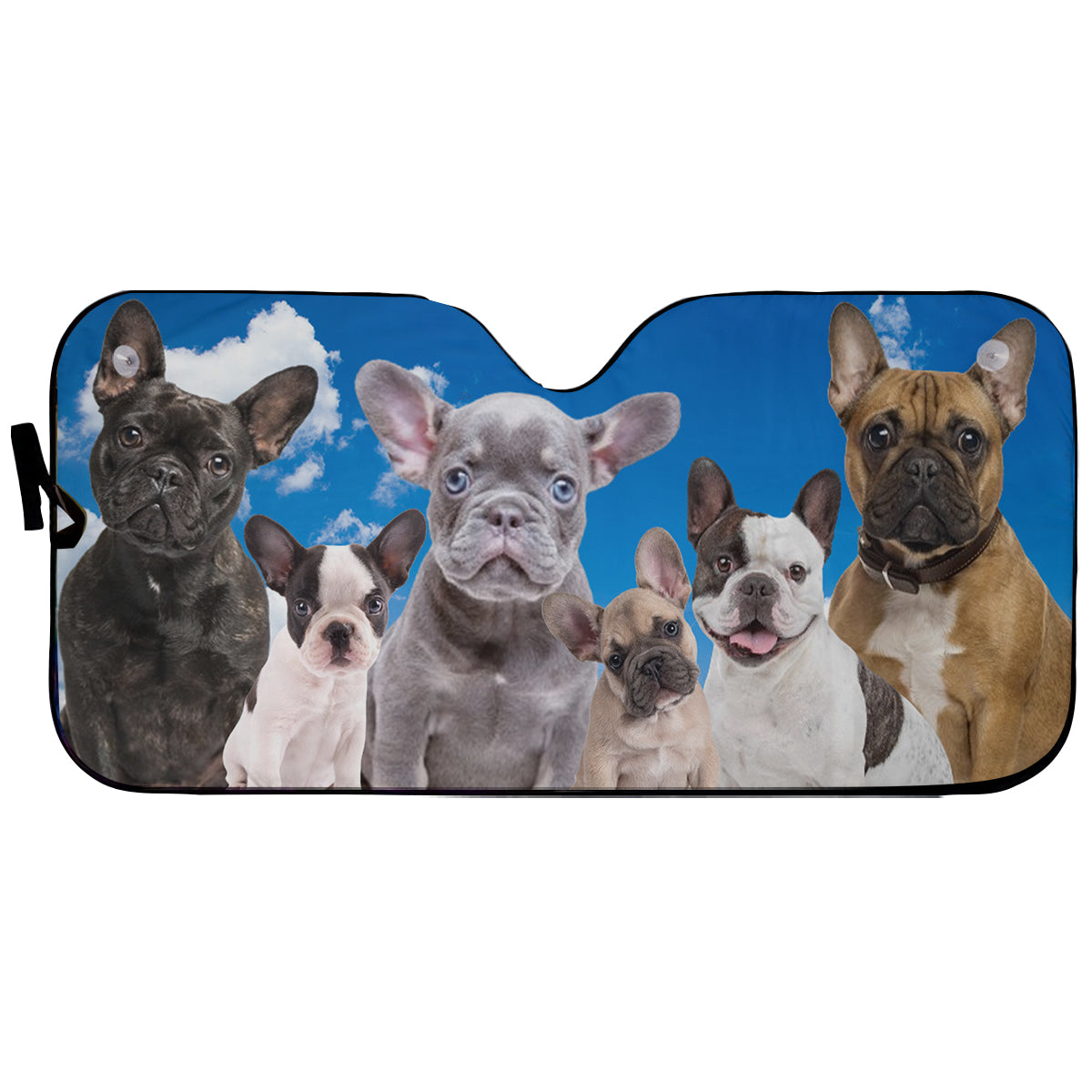 Petthouse | French Bulldog Windshield Sunshade Adorable Dog Sunshade Car Accessories Christmas Decor Car