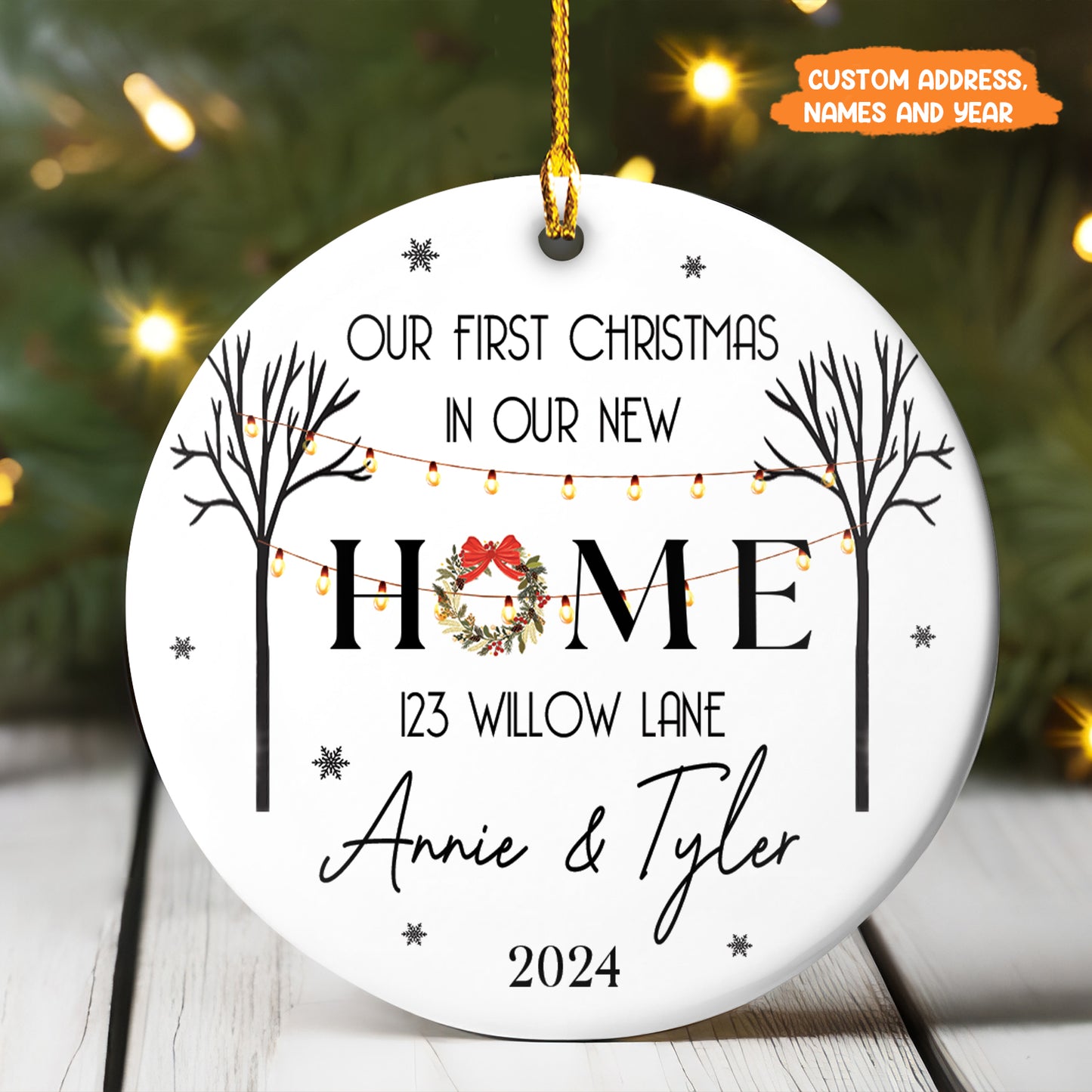 Petthouse | Personalized First Home Ornament 2025, New Home Ornament, Housewarming Gift, Christmas Gift