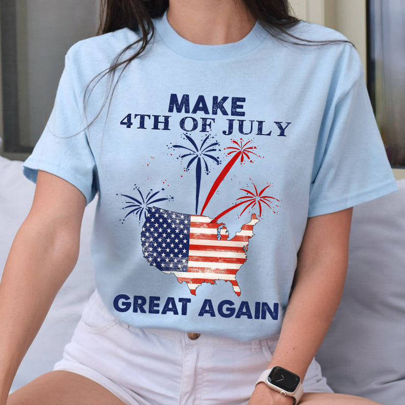 Petthouse | Personalized Dog Independence Day Shirt, Make 4th Of July Great Again, Gift For Dog