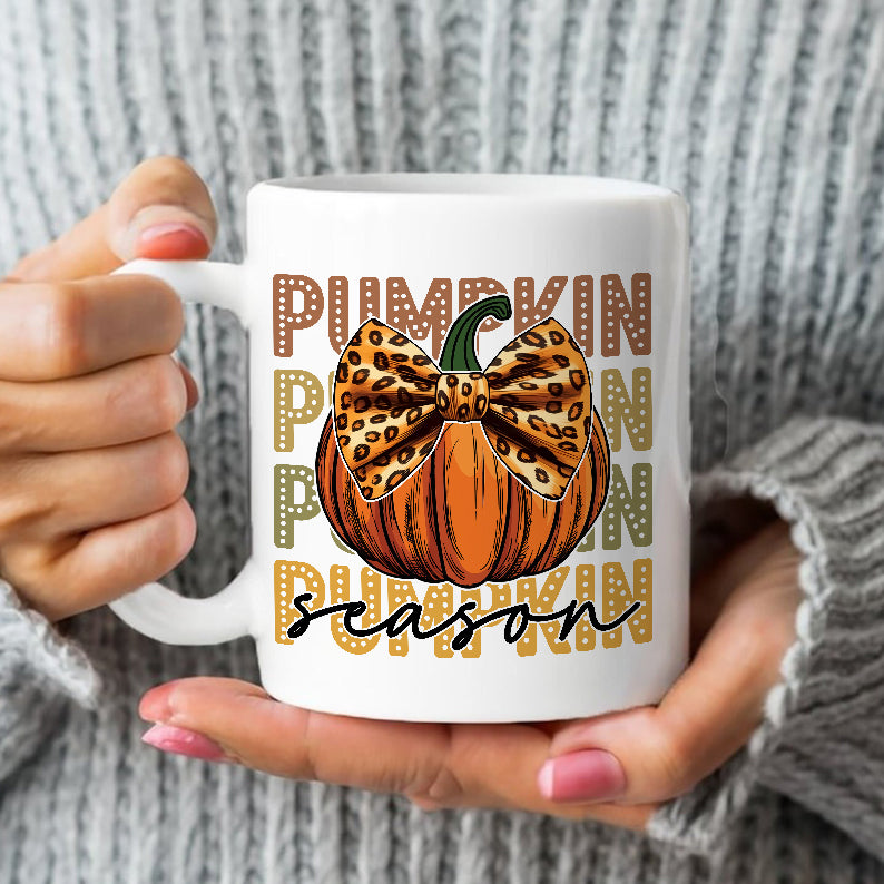 Petthouse | Pumpkin Season Leopard Bow Shirt, Fall Coquette Shirt, Fall Girl Pumpkin Season Shirt