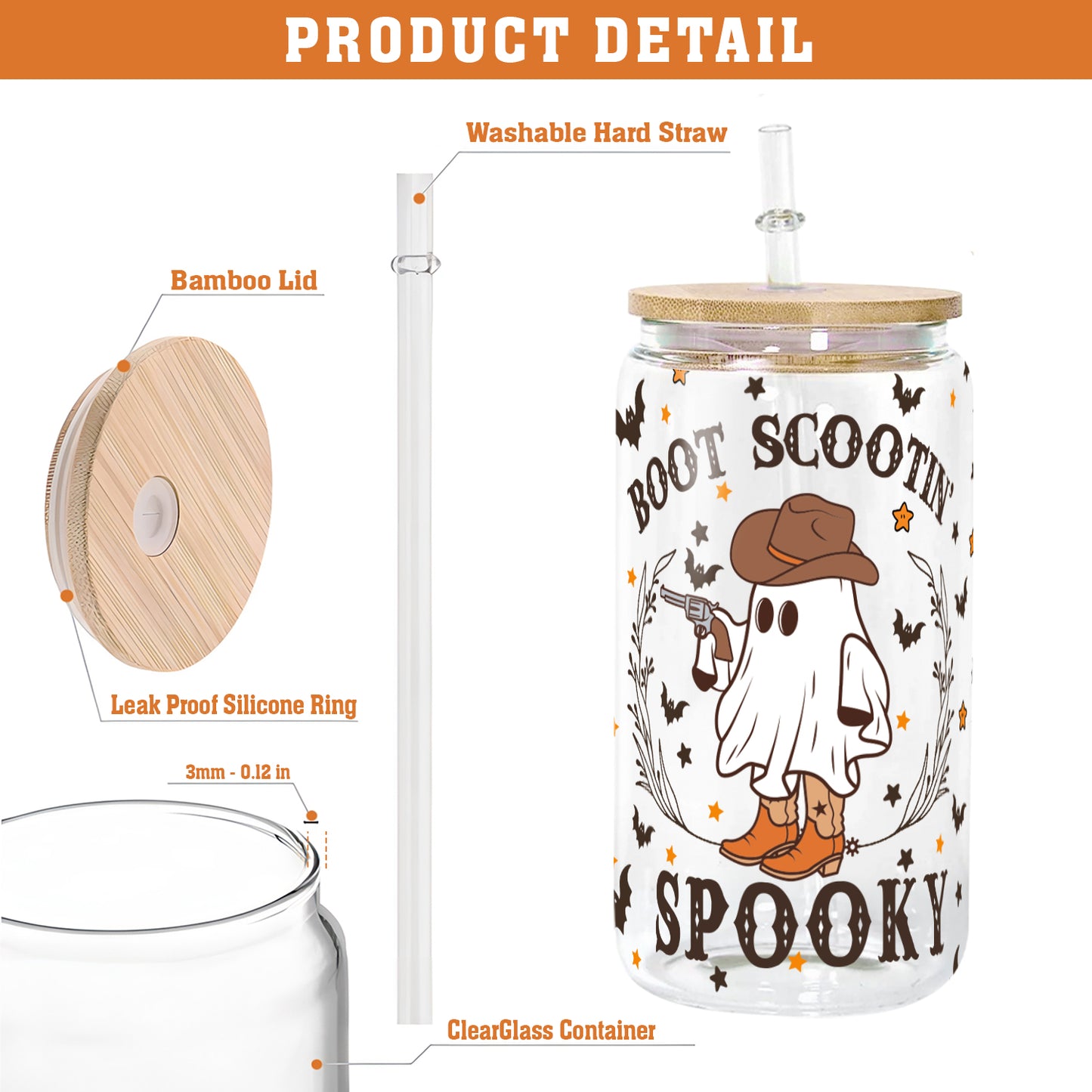 Petthouse | Westerm Ghost Glass Can, Westerm Ghost Halloween, Ghost Cowboy Coffee, Boot Scootin' Spooky