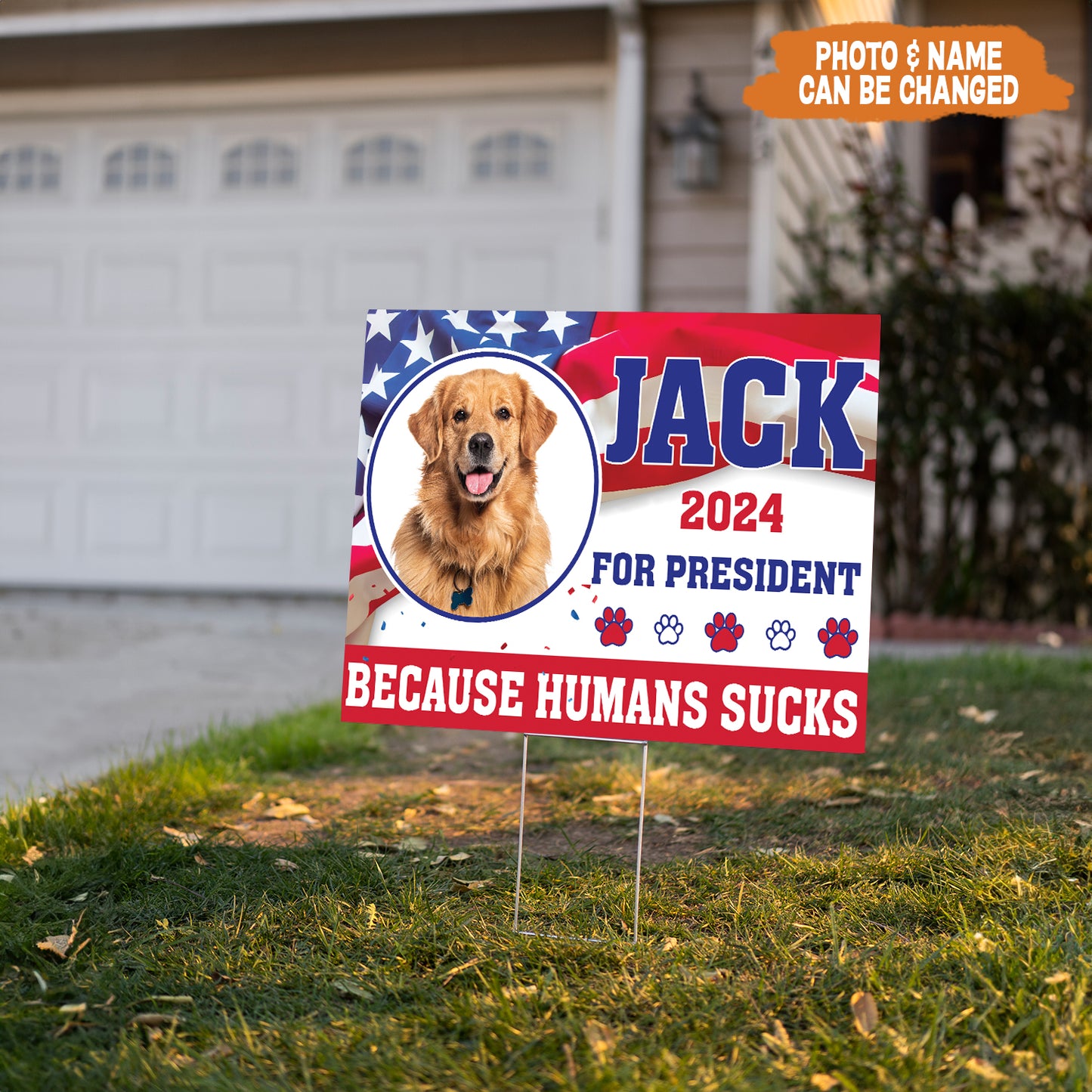 Petthouse | Funny Dog Yard Sign, Personalized Yard Sign, American Dog 2024, Dog Lover Gift