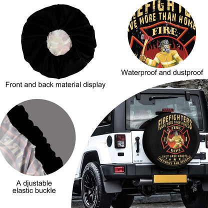 Petthouse | Firefighter Pride Spare Tire Cover Fireman Hero Car Accessories Tire Protector Gift For Firefighters