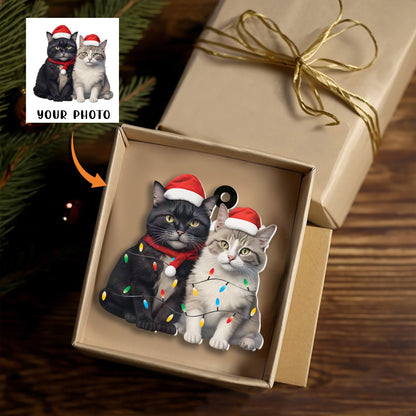 Petthouse | Cat Christmas Ornament, Custom Cat Ornament, Tuxedo Cat Lover Gift, Cat Owner Gift