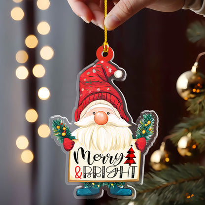 Petthouse | Christmas Gnome Ornaments Hanging, Christmas Gift, Mary And Bright Gnome, Christmas Ornament