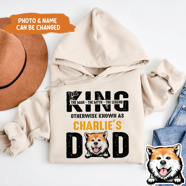 Petthouse | Dog Father's The King Dad - Personalized Custom Dog Father's Day Gift Unisex Shirt