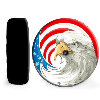 Petthouse | Customized Eagle Head On American Flag Spare Tire Cover For Patriot Independence Day