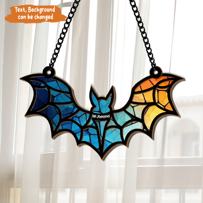 Petthouse | Custom Halloween Bat Gothic Suncatcher Ornament, , Halloween Suncatcher, Spooky Window Charm