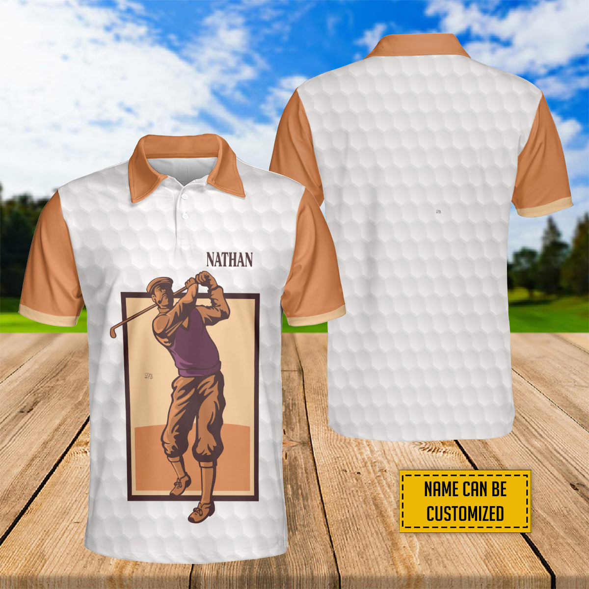 Petthouse | Customized Old Man Playing Golf Classic Man Polo Shirts Golfing Lover Golfer Daddy Gift