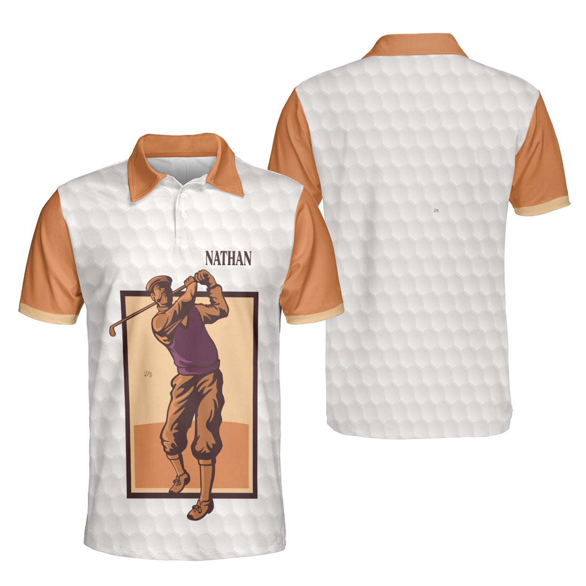 Petthouse | Customized Old Man Playing Golf Classic Man Polo Shirts Golfing Lover Golfer Daddy Gift