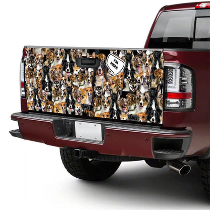 Petthouse | A Bunch Of Dog Tailgate Mural Bernese Mountain I’m Here Tailgate Wrap Bernese Mountain