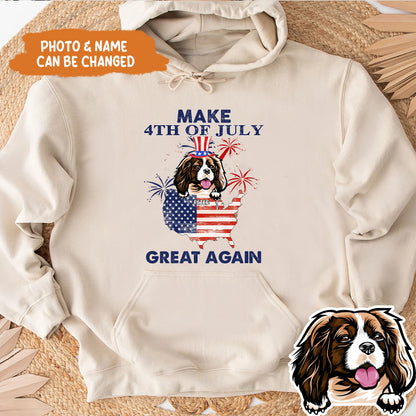 Petthouse | Personalized Dog Independence Day Shirt, Make 4th Of July Great Again, Gift For Dog