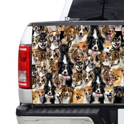 Petthouse | Rottweiler I’m Here Tailgate Wrap Rottweiler Mom Dad Rear For Trucks A Bunch Of Dogs