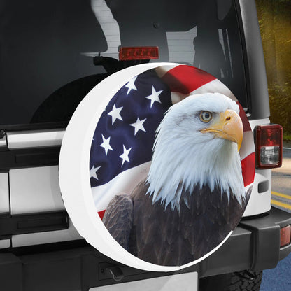 Petthouse | Tire Cover Patriotic Eagle American Flag Spare Tire Cover Waterproof Wheel Cover American Patriot