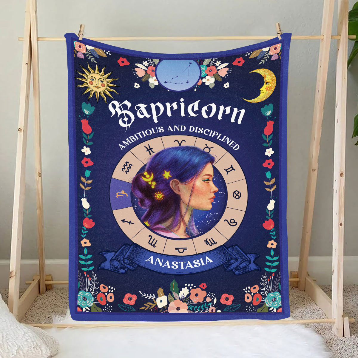 Petthouse | Customized Zodiac Characteristics Blanket To Best Friend, Horoscope Blanket To Littler Daughter