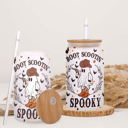 Petthouse | Westerm Ghost Glass Can, Westerm Ghost Halloween, Ghost Cowboy Coffee, Boot Scootin' Spooky