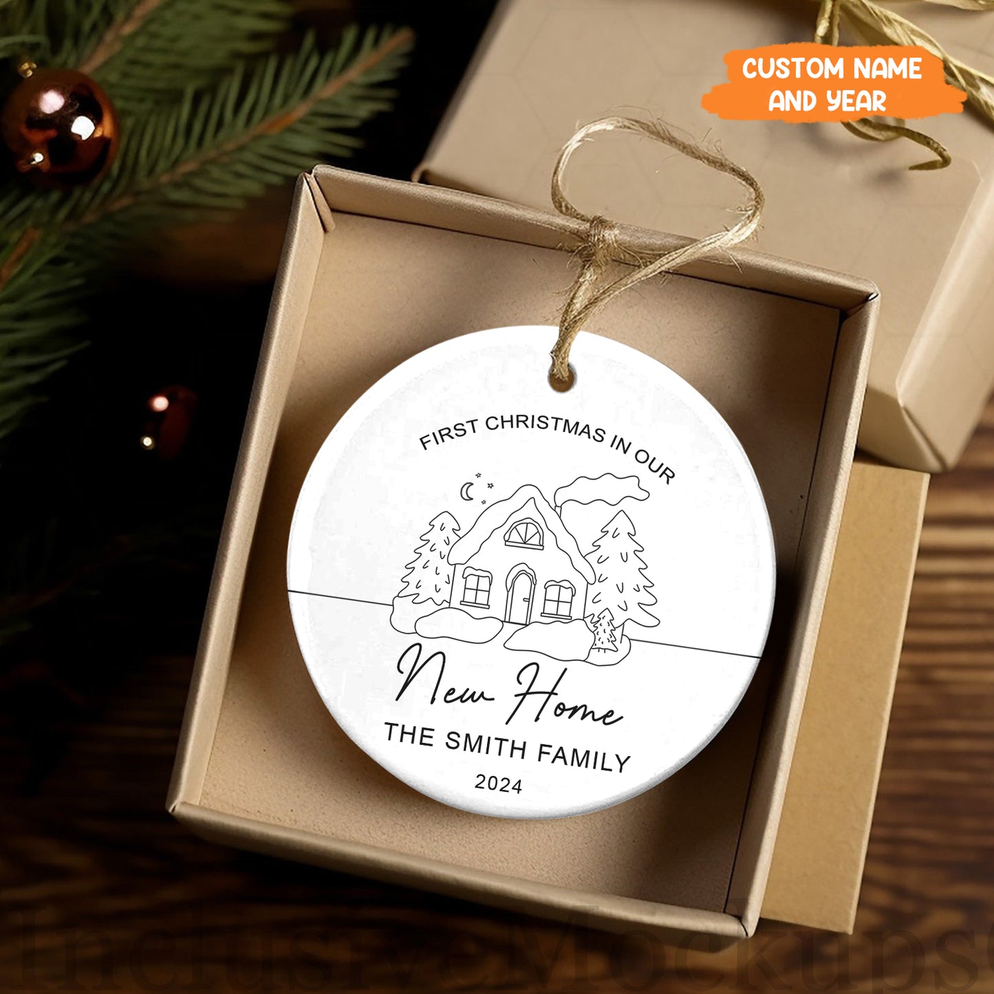 Petthouse |  Personalized First Christmas In Our New Home 2024, Housewarming Gift, Christmas Ornament