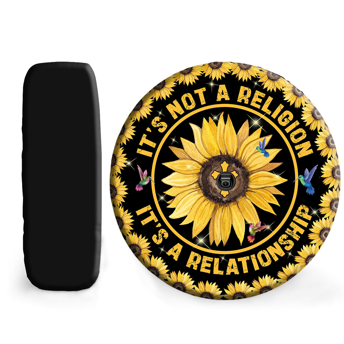 Petthouse | Jesus Faith Over Fear Spare Tire Cover God Jesus Christ Proud Usa Flag Sunflower Car Accessories