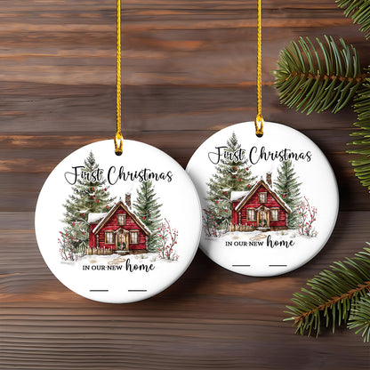 Petthouse | First Christmas In Our New Home Ceramic Ornament, Christmas Ornament, First House Ornament