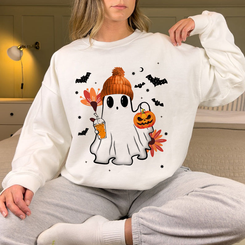 Petthouse | Halloween Ghost Shirt, Cute Ghost Shirt, Womens Halloween Shirt, Spooky Season Shirt